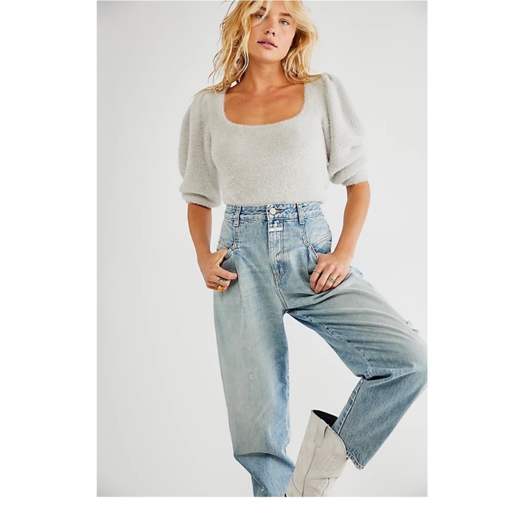 Free People - Moonbeam Fluffy Sweater in Ivory - (#0643)